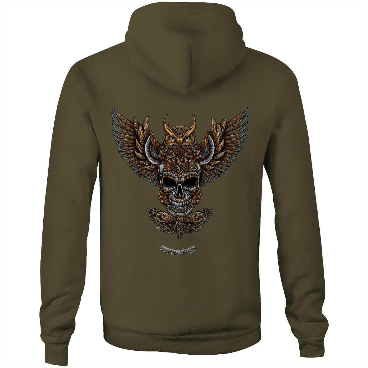 NIGHT HUNT - Mens Pocket Hoodie - BACK PRINT