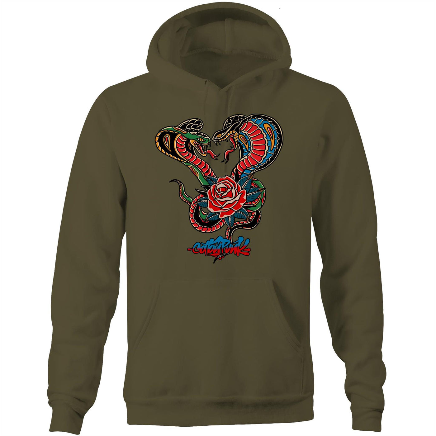 ROMANCE AIN'T DEAD - Mens Pocket Hoodie - FRONT PRINT