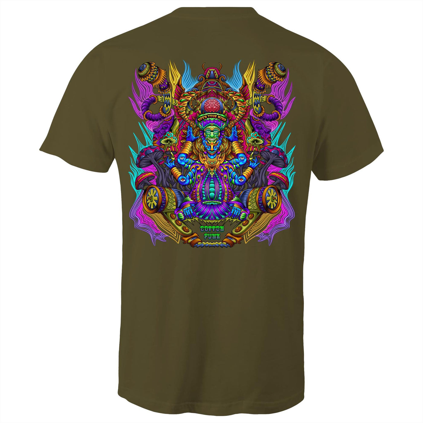 MAGIC SHROOM GOD  - Mens T-Shirt - BACK PRINT