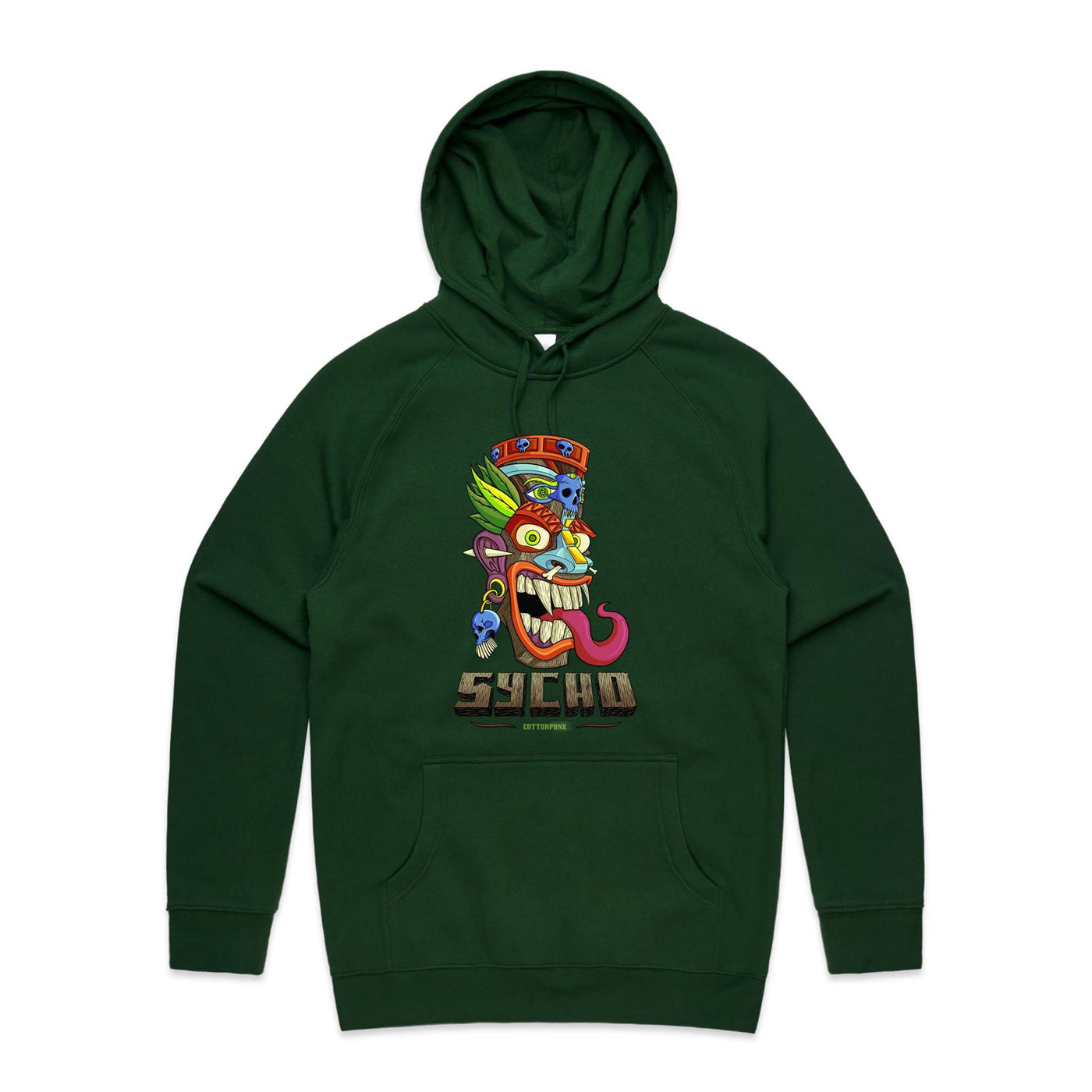 SYCHO - Mens Pocket Hoodie - FRONT PRINT