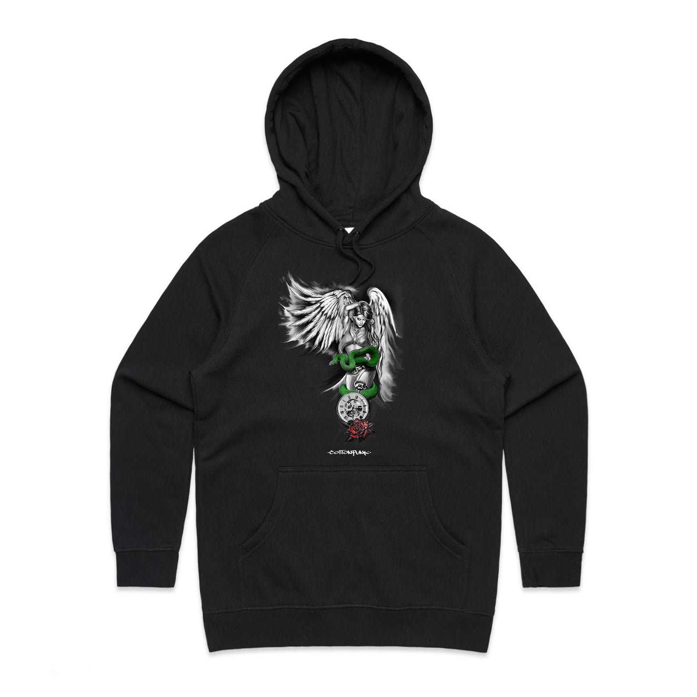 SINFUL BEAUTY (W) - Womens Pocket Hoodie - FRONT PRINT