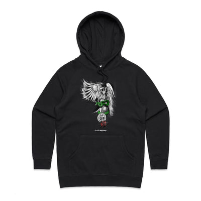 SINFUL BEAUTY (W) - Womens Pocket Hoodie - FRONT PRINT