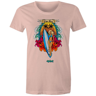 ONE LOVE (W) - Womens T-Shirt - FRONT PRINT