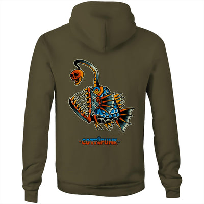 DEEP WATER - Mens Pocket Hoodie - BACK PRINT