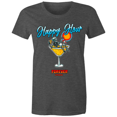 HAPPY HOUR FOREVER (W) - Womens T-Shirt - FRONT PRINT