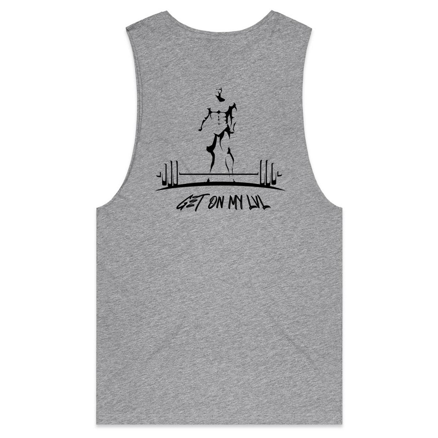 GET ON MY LVL - Mens Sleeveless T-Shirt - BACK PRINT