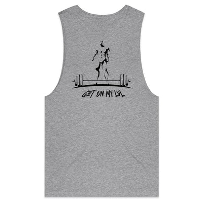 GET ON MY LVL - Mens Sleeveless T-Shirt - BACK PRINT