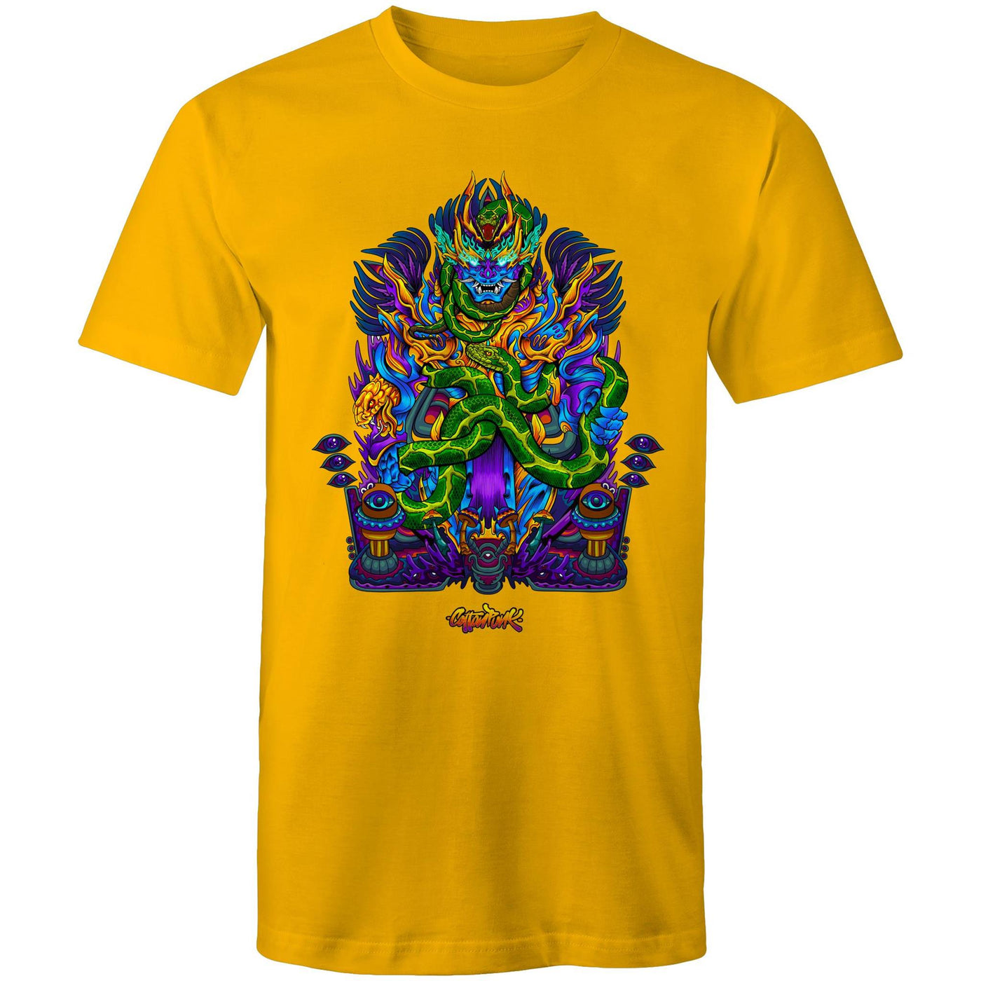 TWISTED SNAKE GOD - Mens T-Shirt - FRONT PRINT