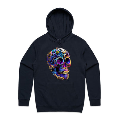 GEARS OF TIME - Mens Pocket Hoodie - FRONT PRINT