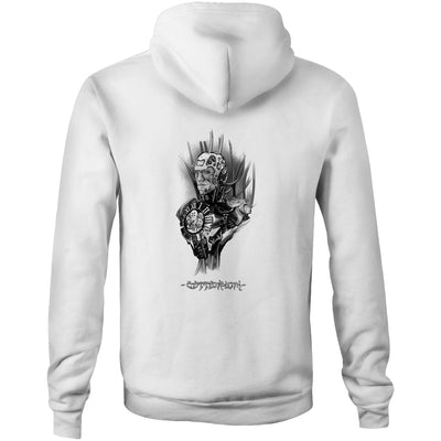 TIME MACHINE - Mens Pocket Hoodie - BACK PRINT