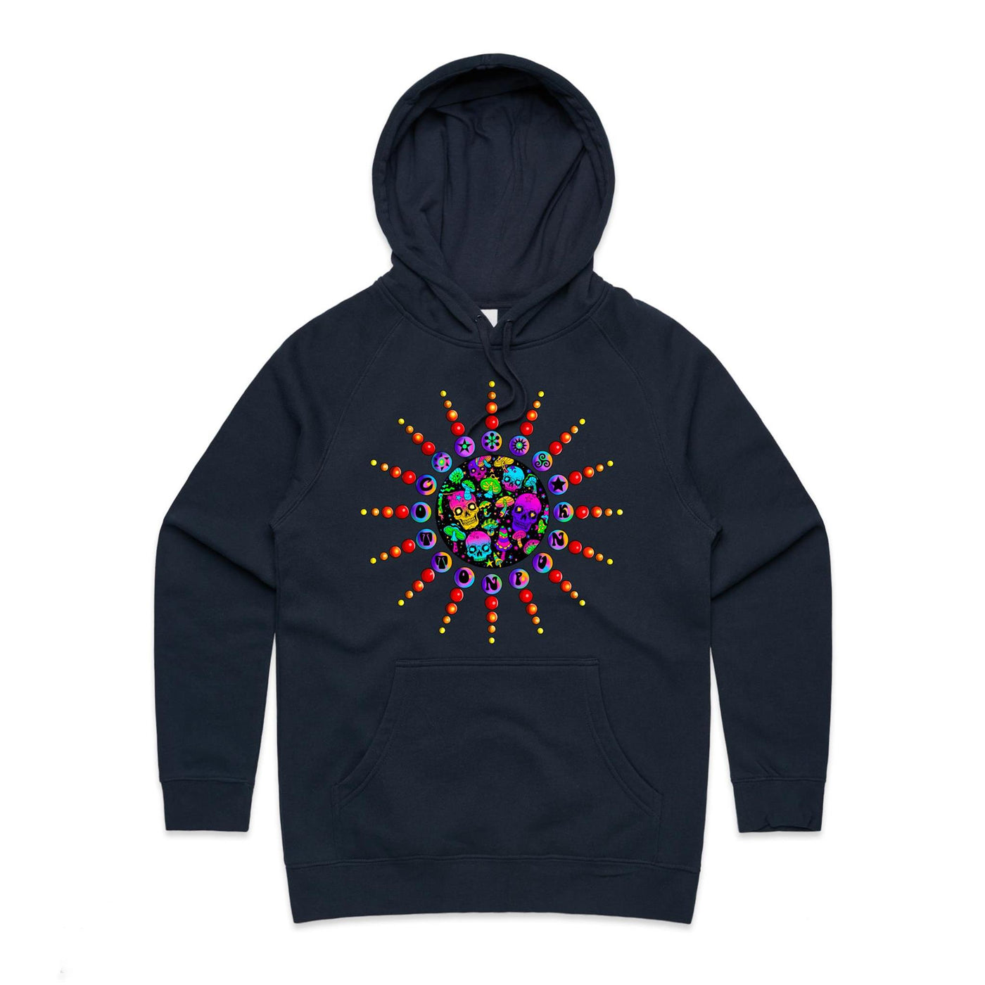 EUPHORIA (W) - Womens Pocket Hoodie - FRONT PRINT