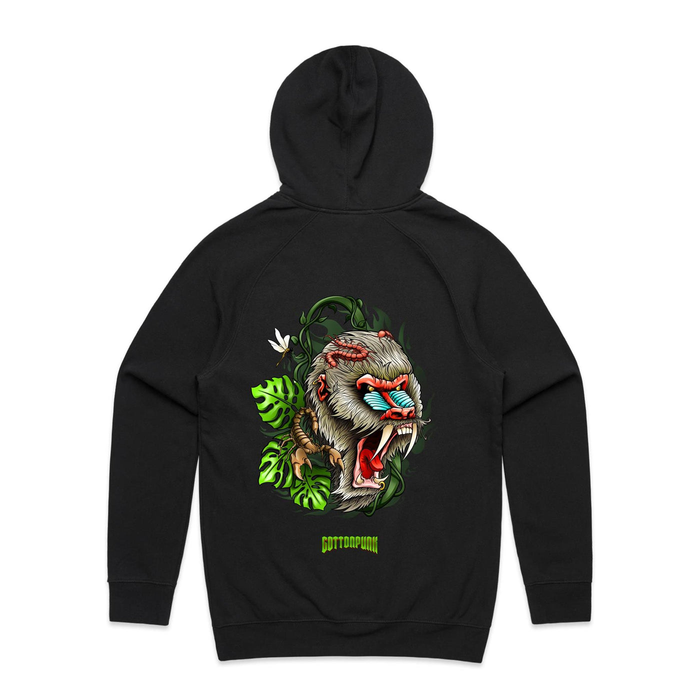 BABOON - Mens Pocket Hoodie - BACK PRINT