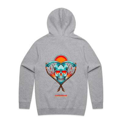 LOVE NEVER DIES - Mens Pocket Hoodie - BACK PRINT