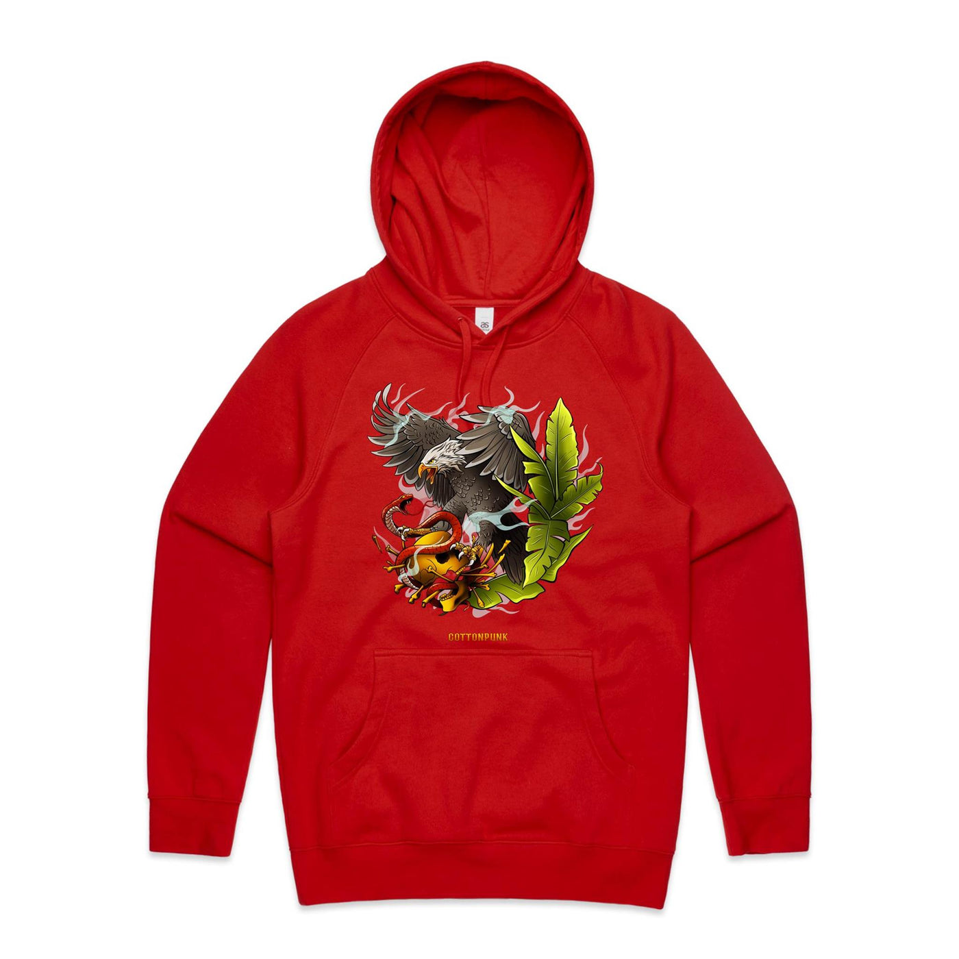 EAGLE - Mens Pocket Hoodie - FRONT PRINT