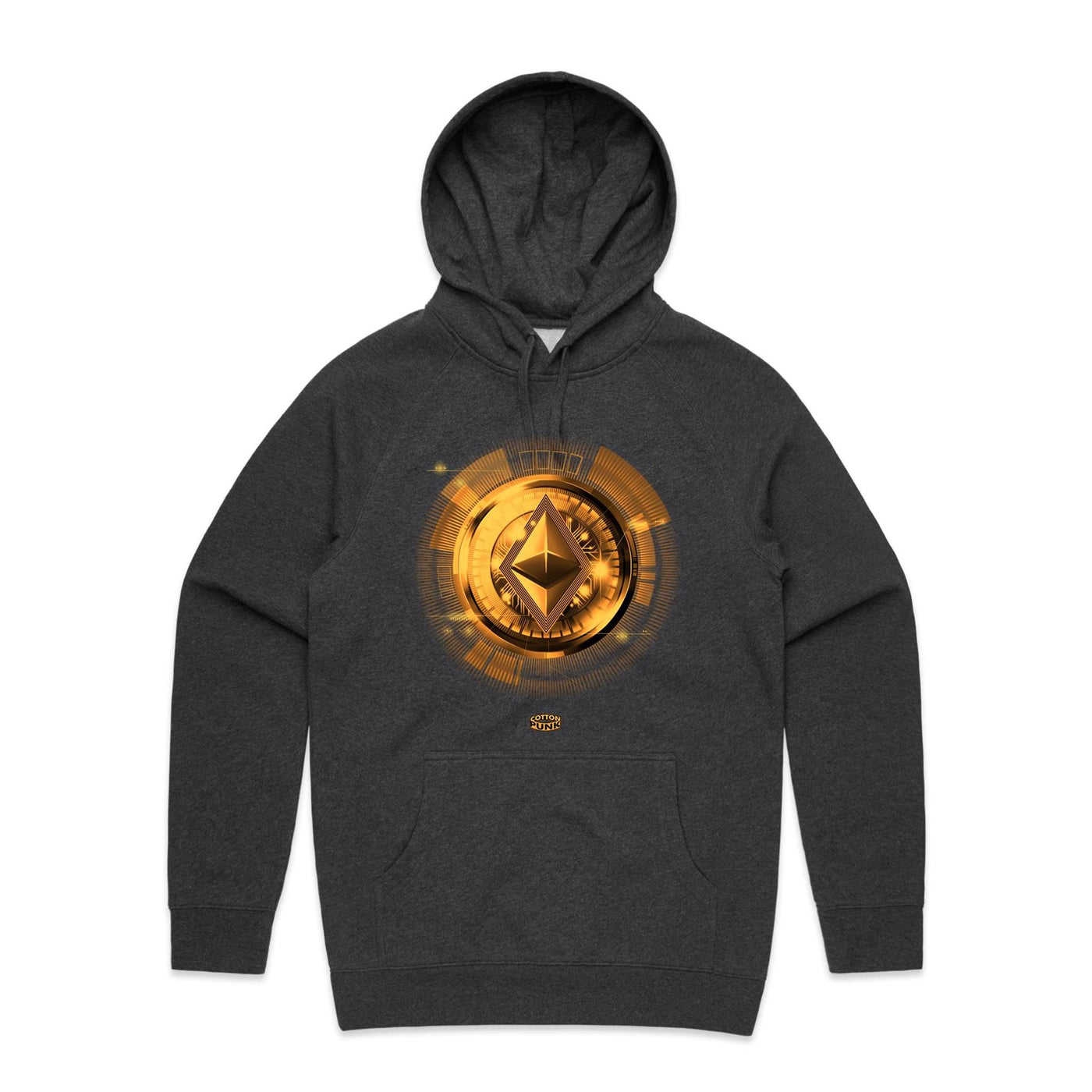 ETHEREUM II - Mens Pocket Hoodie - FRONT PRINT