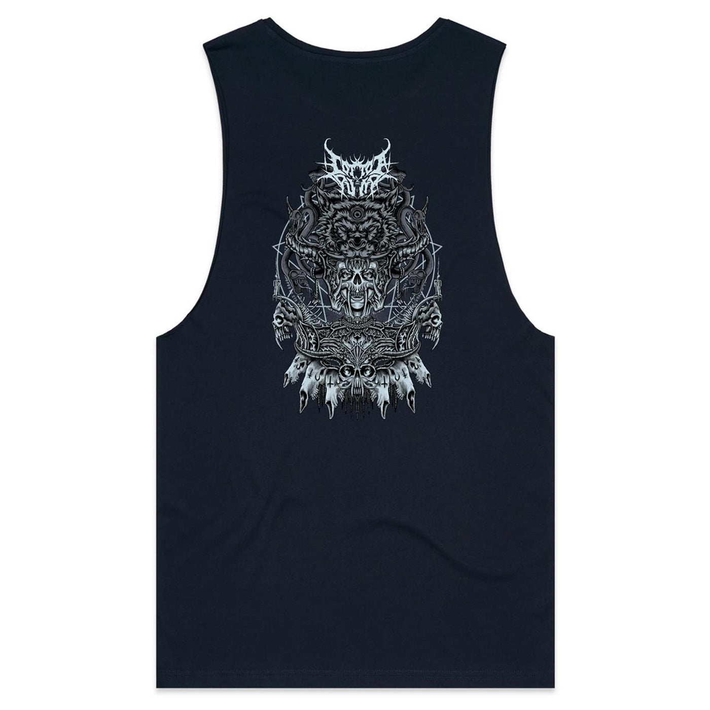 ALMOST HUMAN IV - Mens Sleeveless T-Shirt - BACK PRINT