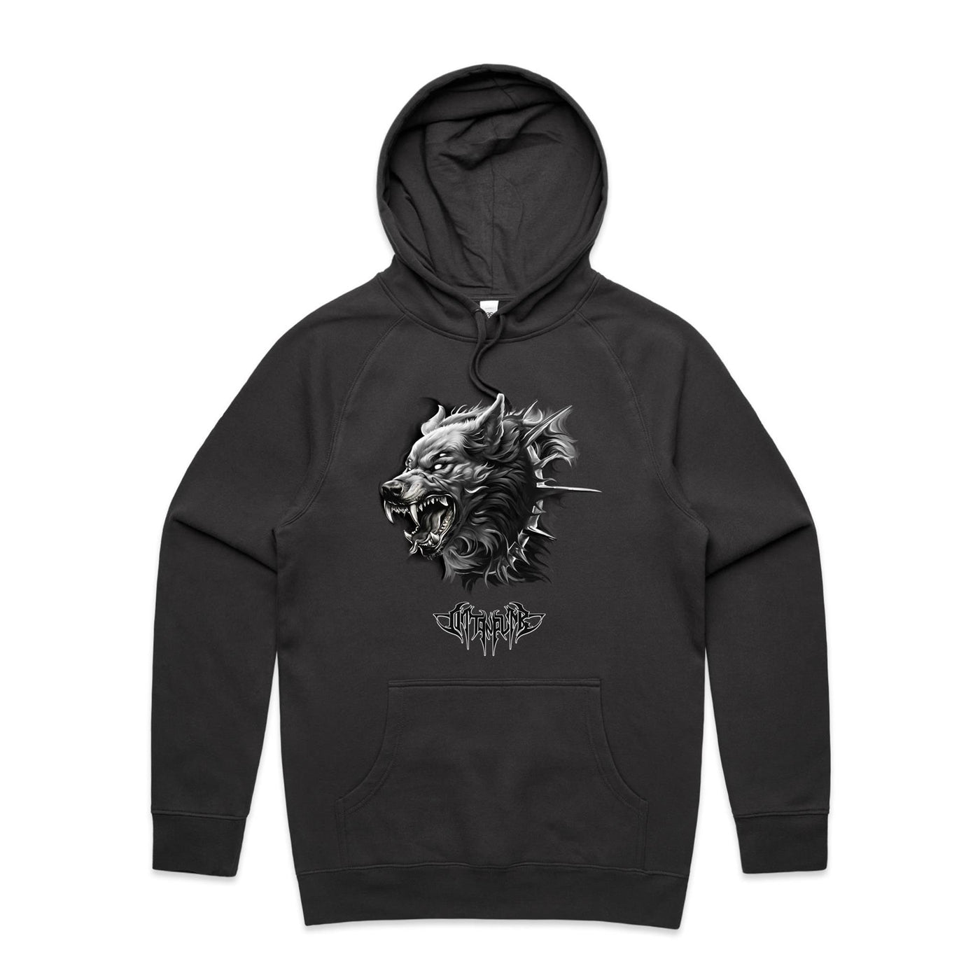 WEREWOLF - Mens Pocket Hoodie - FRONT PRINT