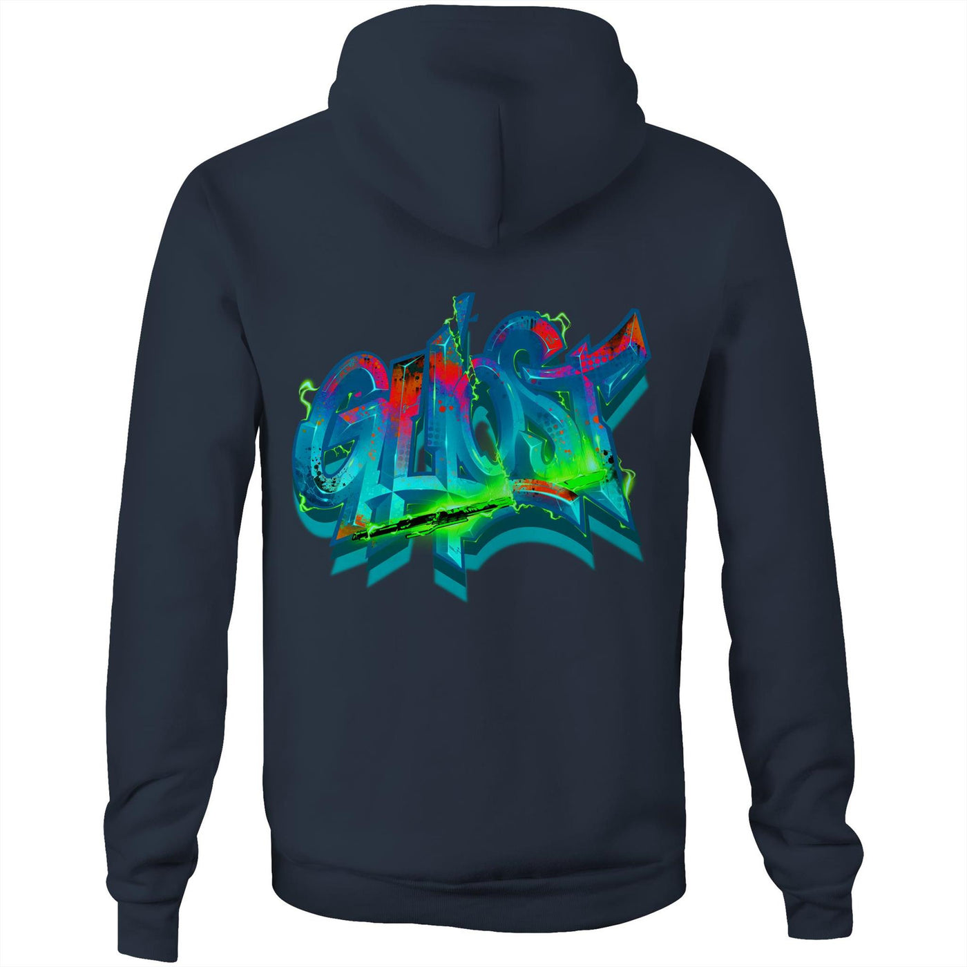 GHOST - Mens Pocket Hoodie - BACK PRINT