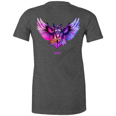 NIGHT HUNTER (W) - Womens T-Shirt - BACK PRINT