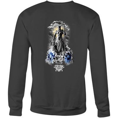 GOD WARRIOR - Mens Sweatshirt - BACK PRINT