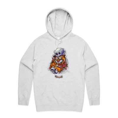 TIGER - Mens Pocket Hoodie - FRONT PRINT