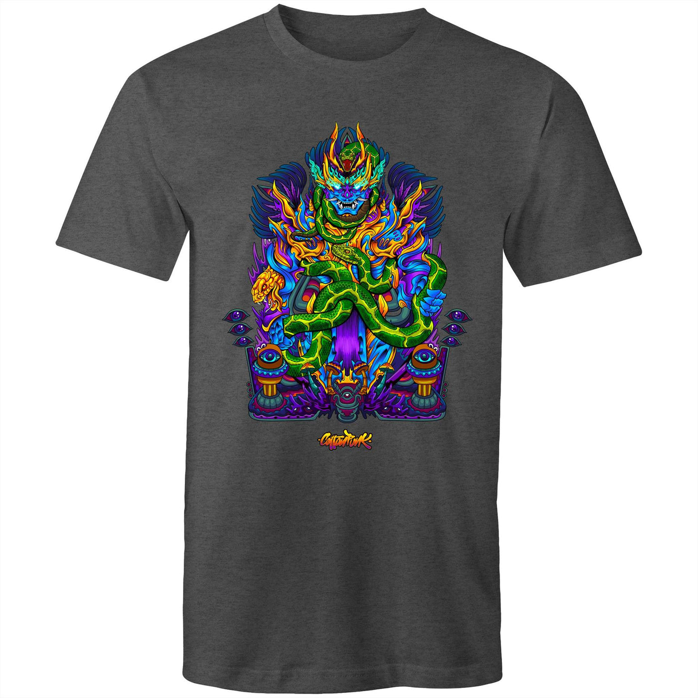 TWISTED SNAKE GOD - Mens T-Shirt - FRONT PRINT