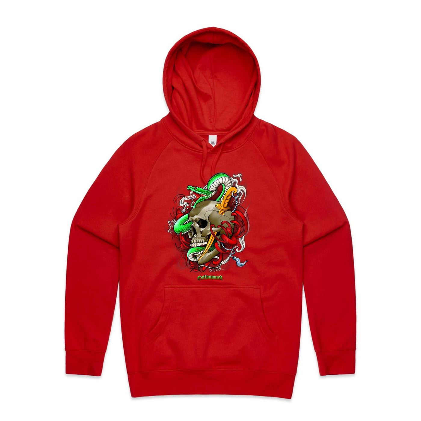 SNAKE - Mens Pocket Hoodie - FRONT PRINT