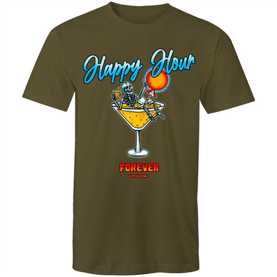 HAPPY HOUR FOREVER - Mens T-Shirt - FRONT PRINT