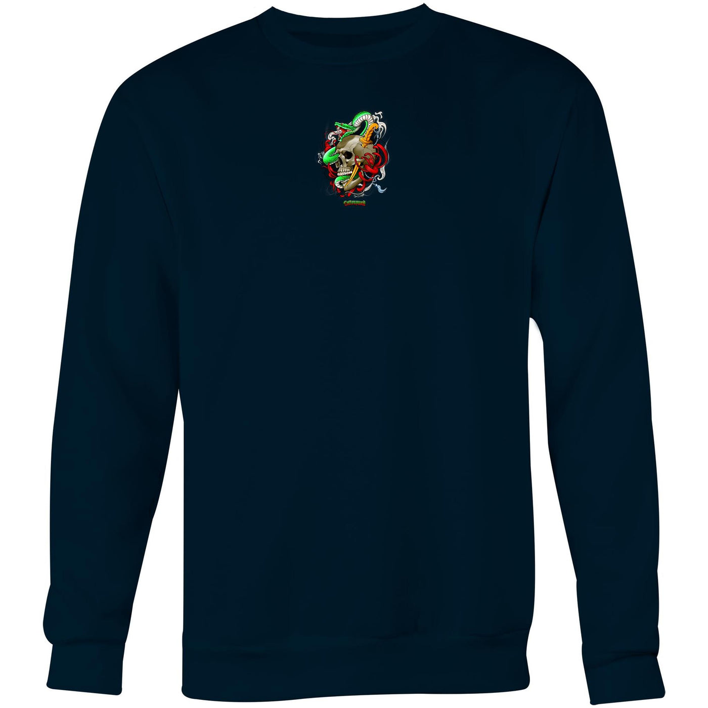 SNAKE (R) - Mens Sweatshirt - BACK PRINT