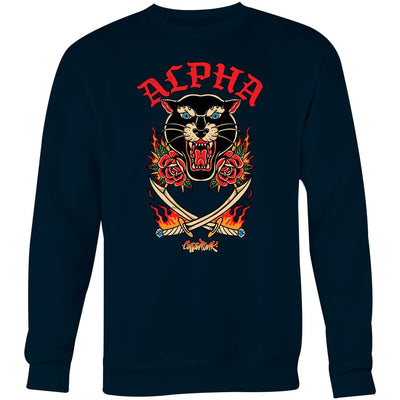 ALPHA - Mens Sweatshirt - FRONT PRINT