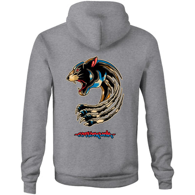 PANTHER (RT) - Mens Pocket Hoodie - BACK PRINT