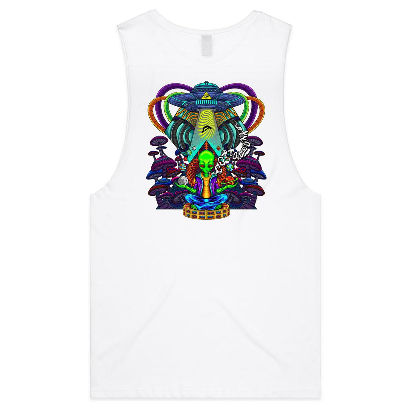 SPACE'D INVADERS - Mens Sleeveless T-Shirt - BACK PRINT