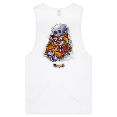 TIGER - Mens Sleeveless T-Shirt - BACK PRINT