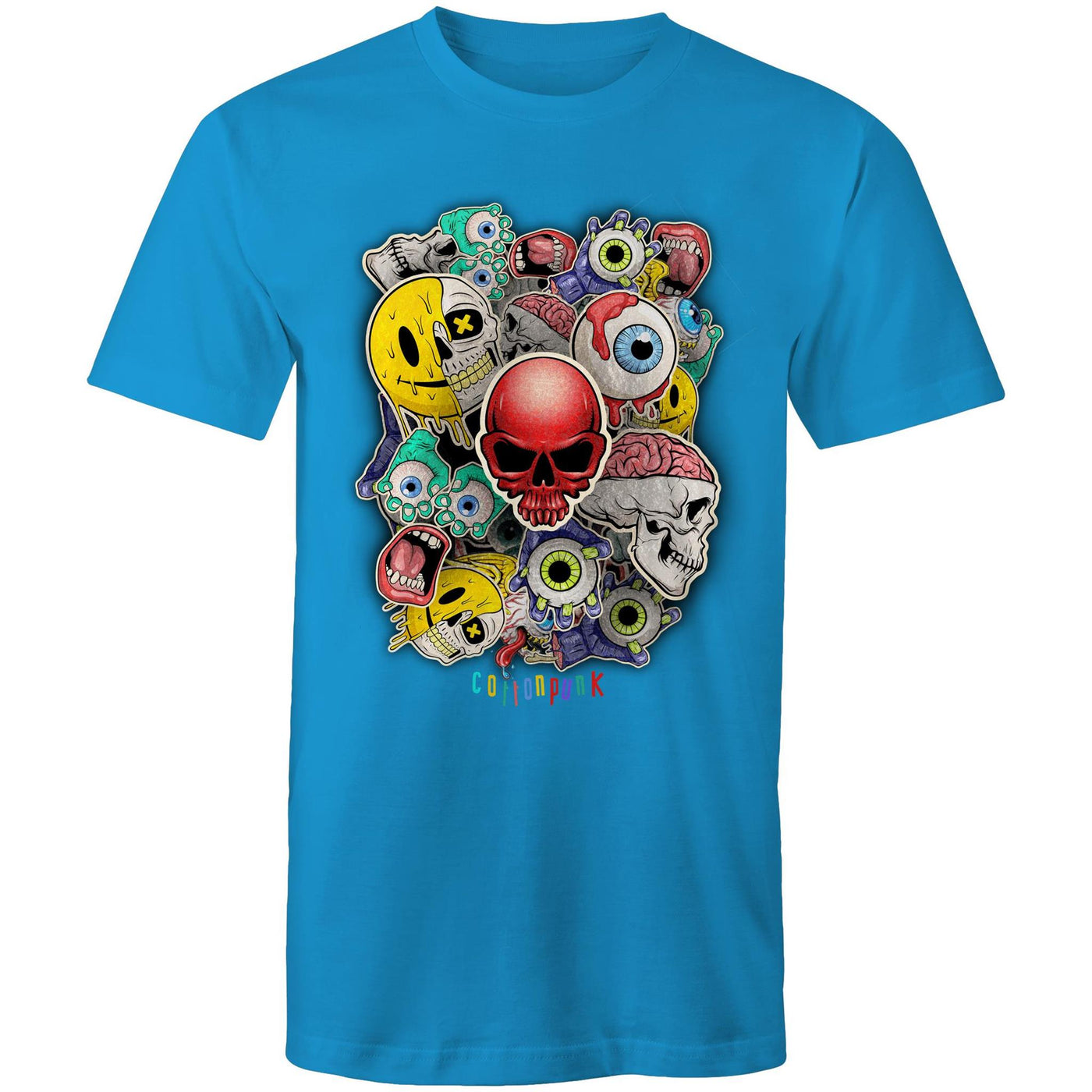 ROLLING SKULLS - Mens T-Shirt - FRONT PRINT