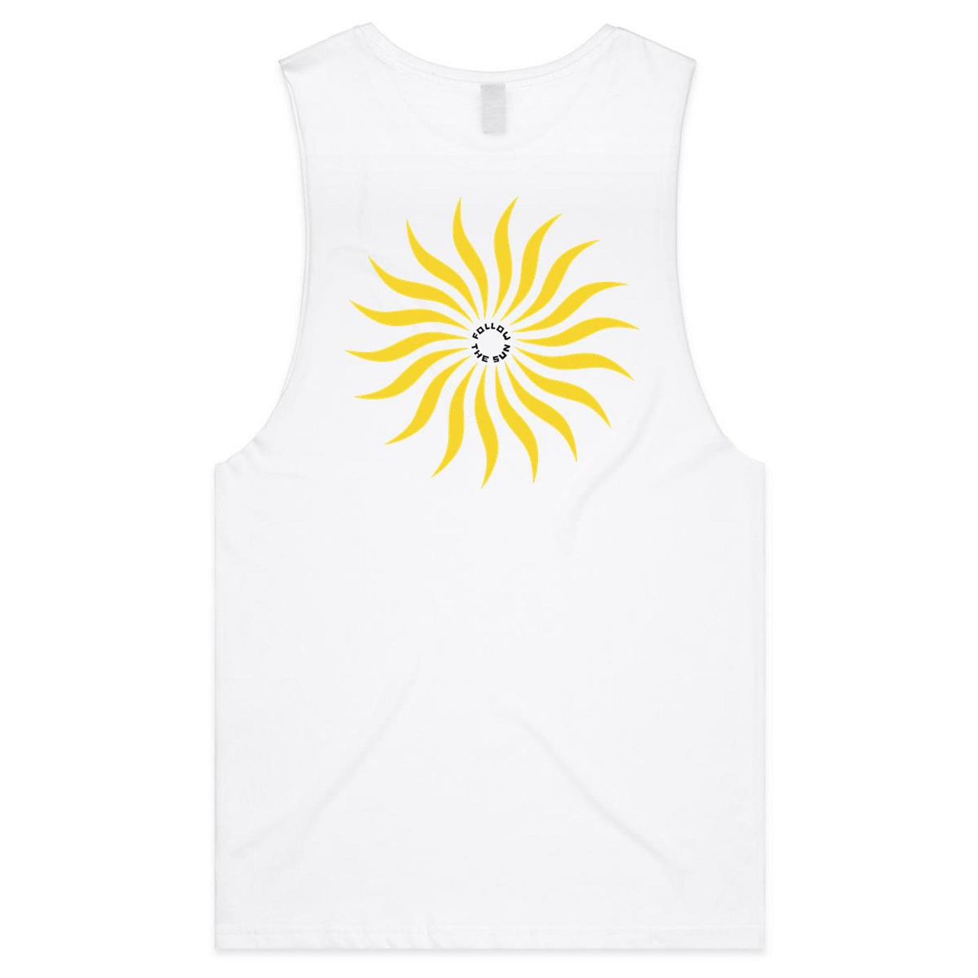 FOLLOW THE SUN II - Mens Sleeveless T-Shirt - BACK PRINT