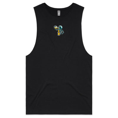 HAPPY HOUR FOREVER - Mens Sleeveless T-Shirt - BACK PRINT