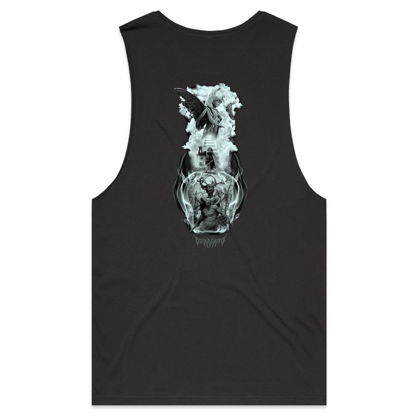 BETWEEN HEAVEN & HELL - Mens Sleeveless T-Shirt - BACK PRINT