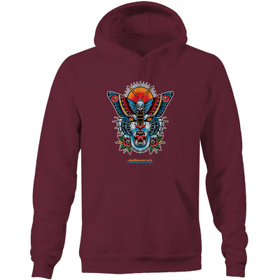 TIGERMOTH - Mens Pocket Hoodie - FRONT PRINT