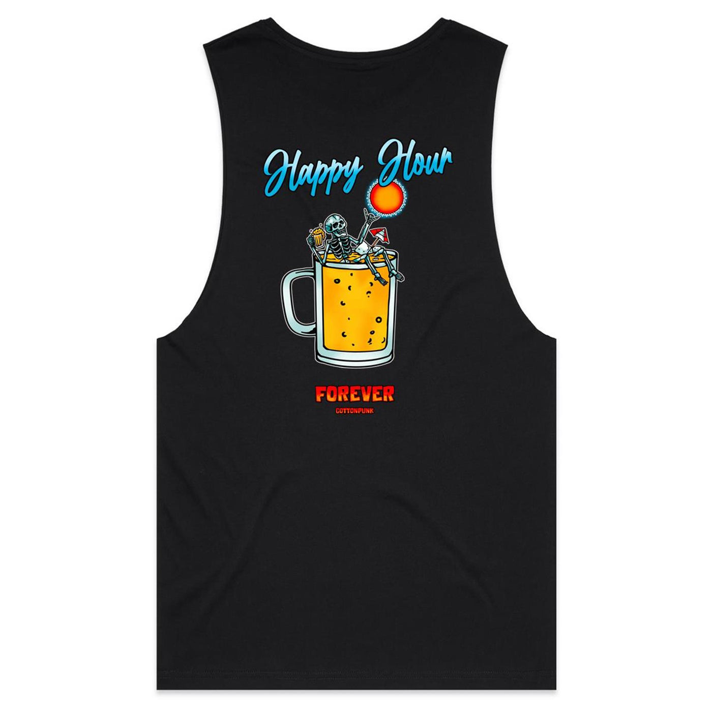 IS IT STILL HAPPY HOUR? - Mens Sleeveless T-Shirt - BACK PRINT