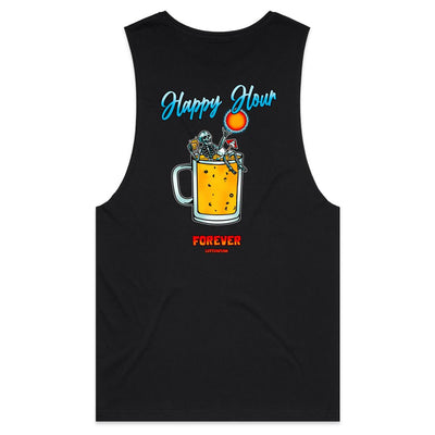 IS IT STILL HAPPY HOUR? - Mens Sleeveless T-Shirt - BACK PRINT