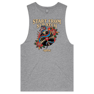 START FROM SCRATCH - Mens Sleeveless T-Shirt - FRONT PRINT