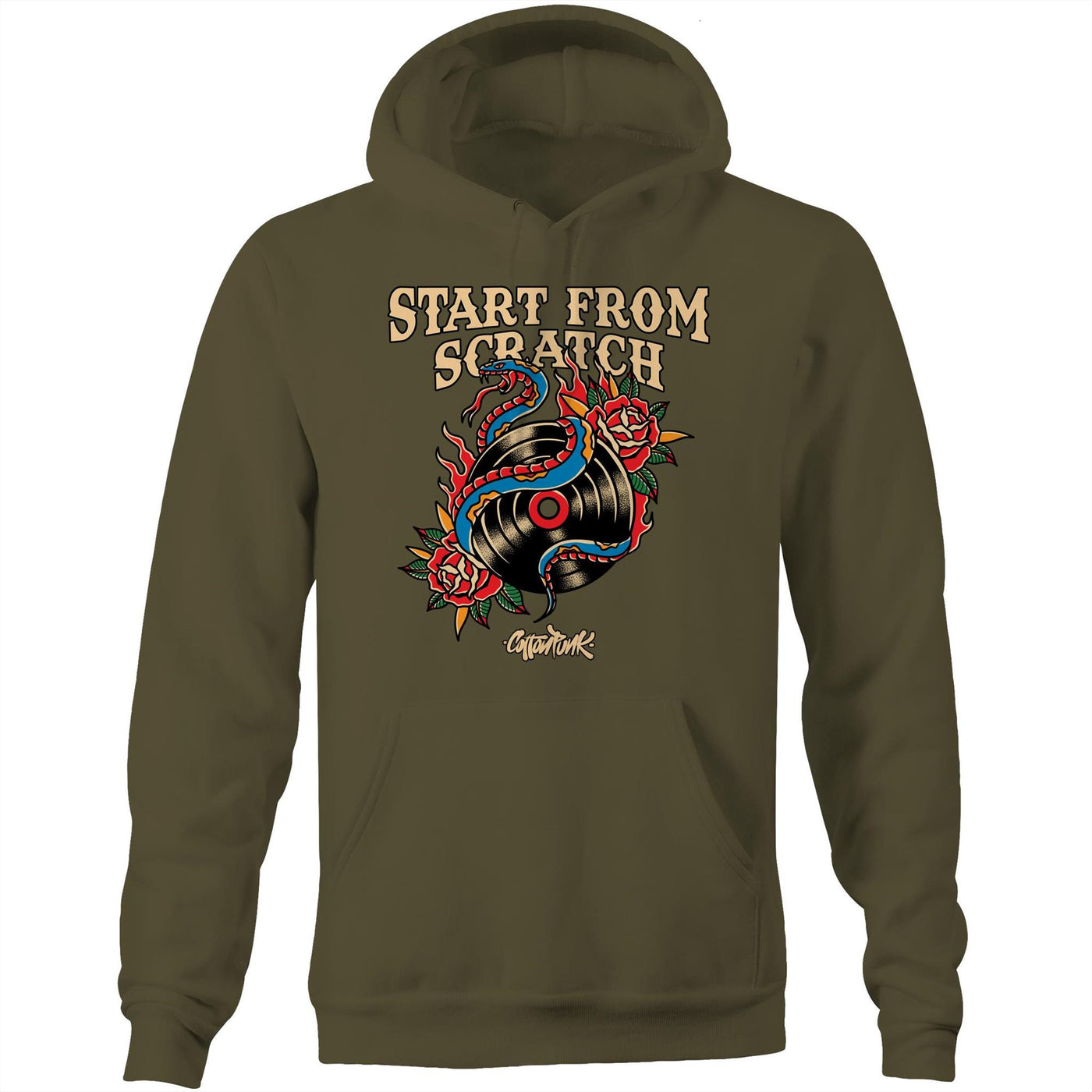 START FROM SCRATCH - Mens Pocket Hoodie - FRONT PRINT