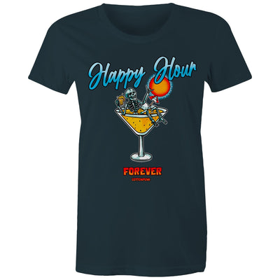 HAPPY HOUR FOREVER (W) - Womens T-Shirt - FRONT PRINT