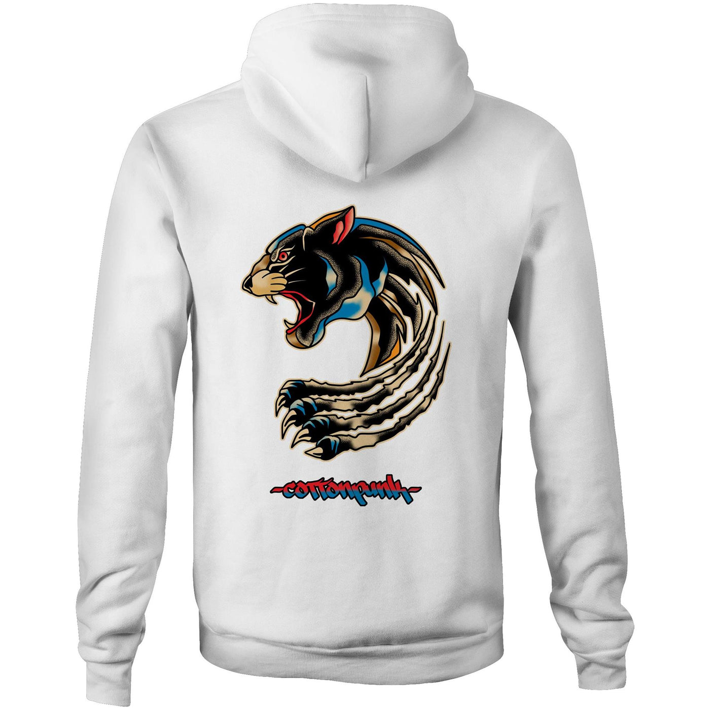 PANTHER (RT) - Mens Pocket Hoodie - BACK PRINT