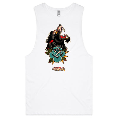 LONE WOLF - Mens Sleeveless T-Shirt - FRONT PRINT