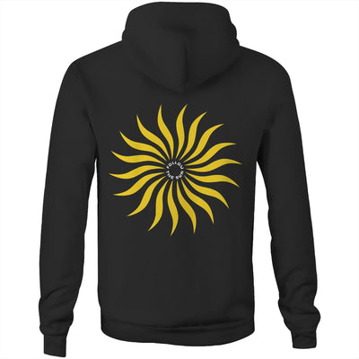 FOLLOW THE SUN II - Mens Pocket Hoodie - BACK PRINT