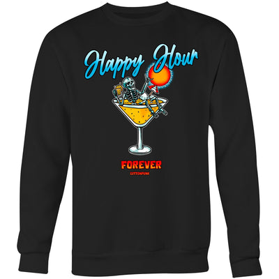 HAPPY HOUR FOREVER - Mens Sweatshirt - FRONT PRINT