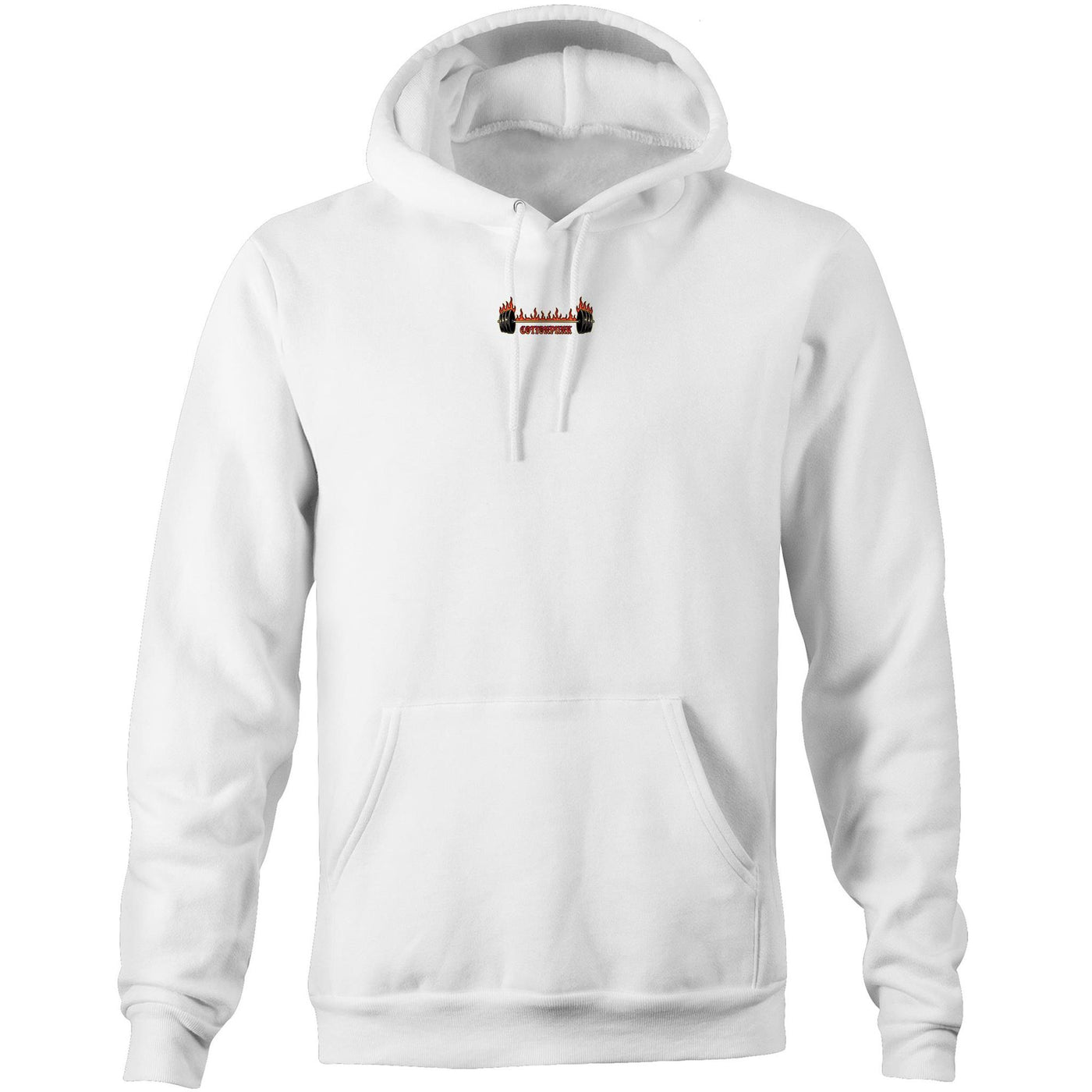 HOT IRON - Mens Pocket Hoodie - BACK PRINT