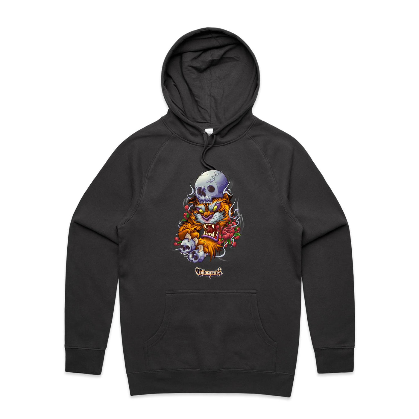 TIGER - Mens Pocket Hoodie - FRONT PRINT