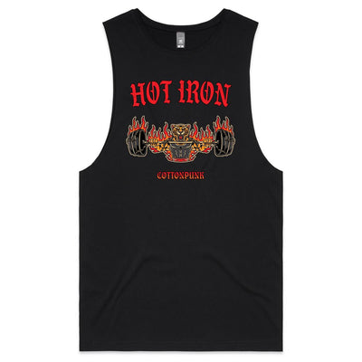 HOT IRON - Mens Sleeveless T-Shirt - FRONT PRINT